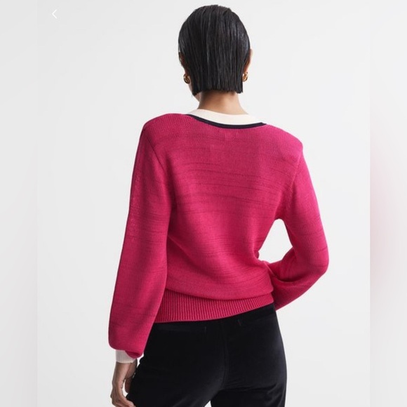 TALITHA CONTRAST TRIM KNITTED JUMPER - Picture 3 of 4